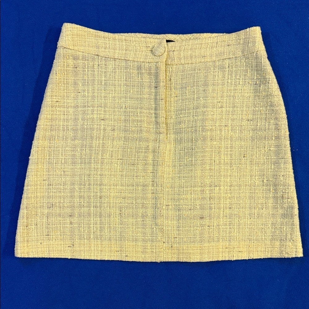 The Kooples Cream Textured Mini Skirt XS